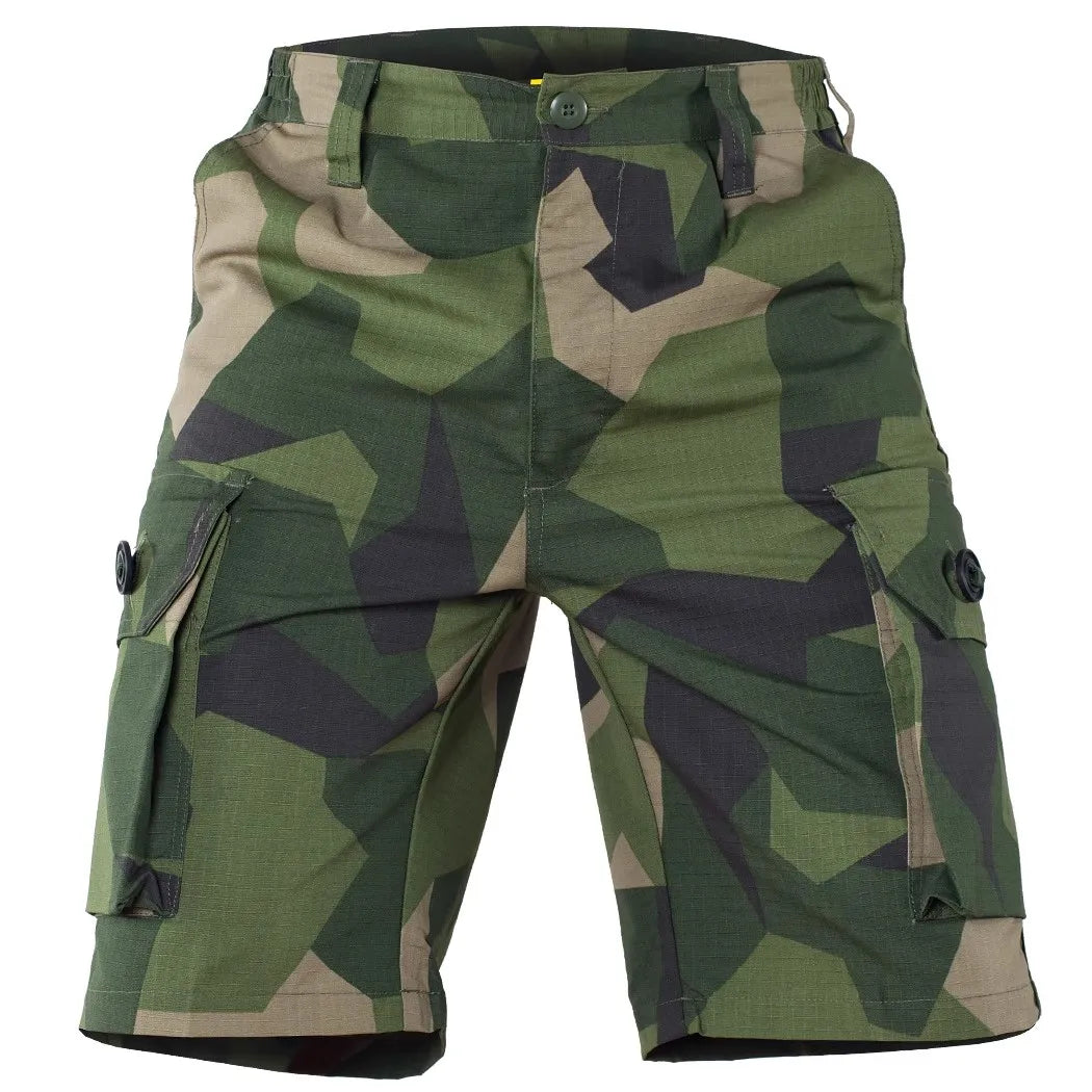 Geometric Camo Combat Shorts For Men