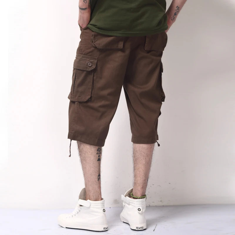 Camouflage Cotton Cargo Shorts for Men