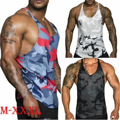 Bodybuilding Camo Sleeveless Tank Top