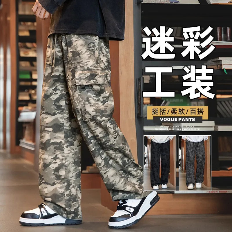 Camouflage Baggy Cargo Pants For Men Work Wear