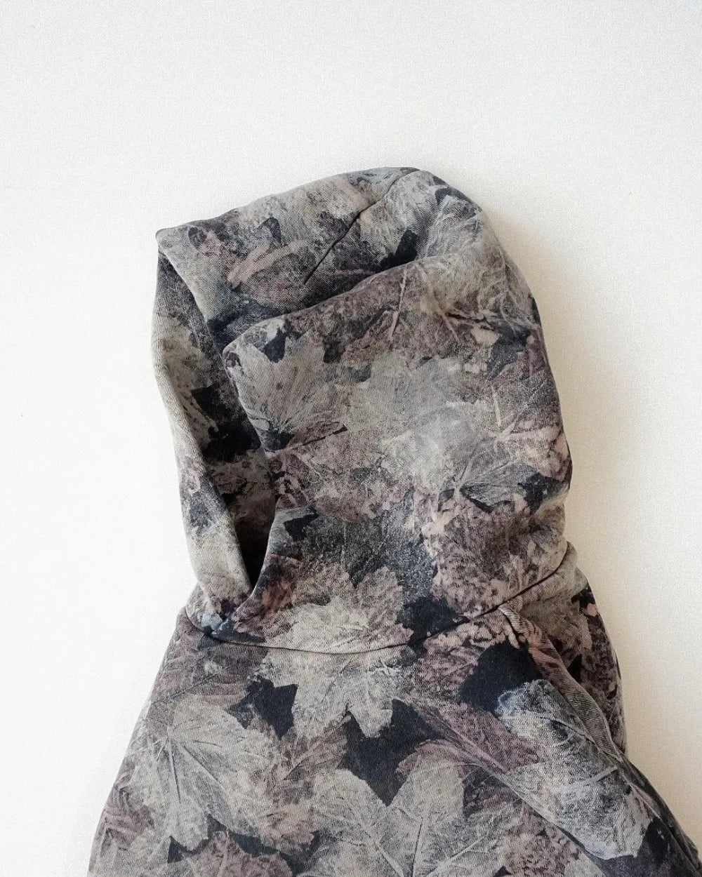 Y2K Camo Leaf Pattern Hoodie Men Goth Casual Pullover Top