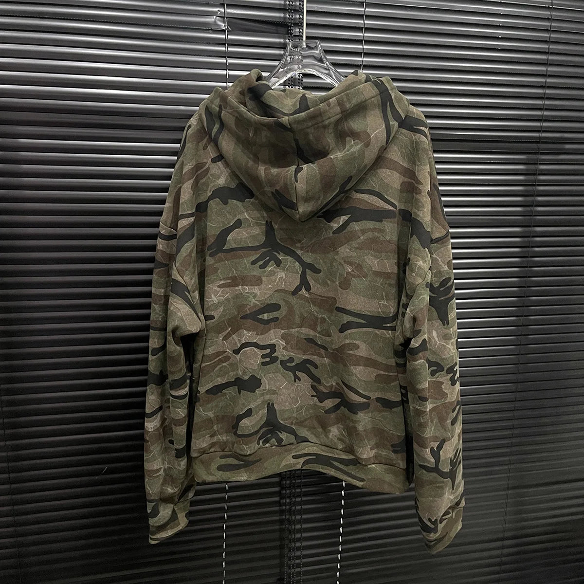 Women's Fall Camo Hoodie: Retro Zipper Top Coat Jacket