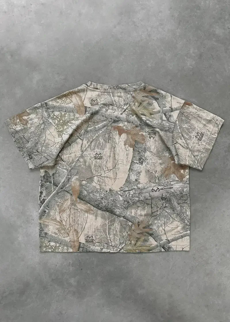 2025 Y2K Camo Print T-Shirt Men Women Casual Streetwear