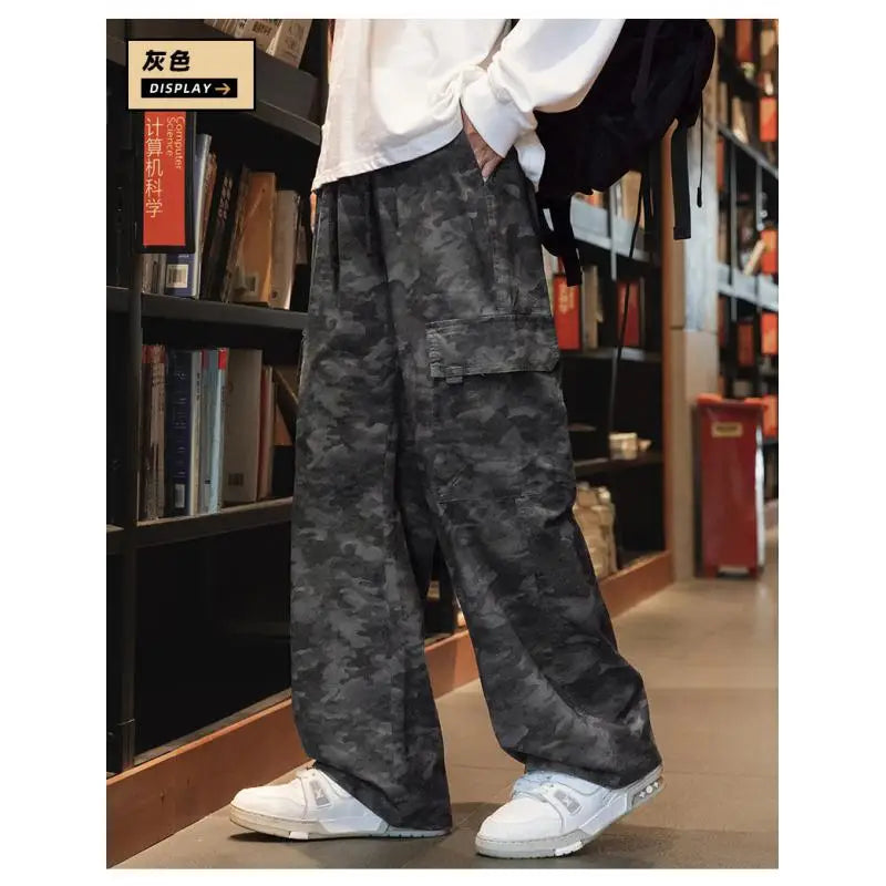 Camouflage Baggy Cargo Pants For Men Work Wear