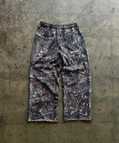 Gothic Harajuku Pants | Women's Leaf Camo Casual Streetwear