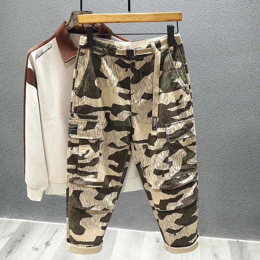 Vintage Japanese Men's Casual Camouflage Cargo Pants