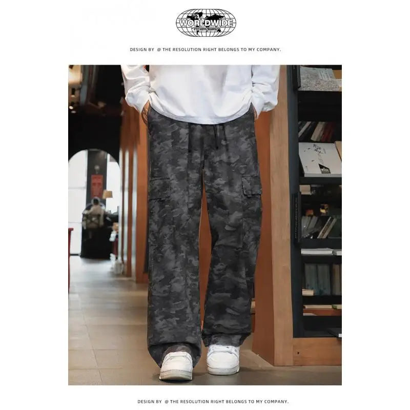 Camouflage Baggy Cargo Pants For Men Work Wear