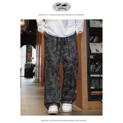 Camouflage Baggy Cargo Pants For Men Work Wear