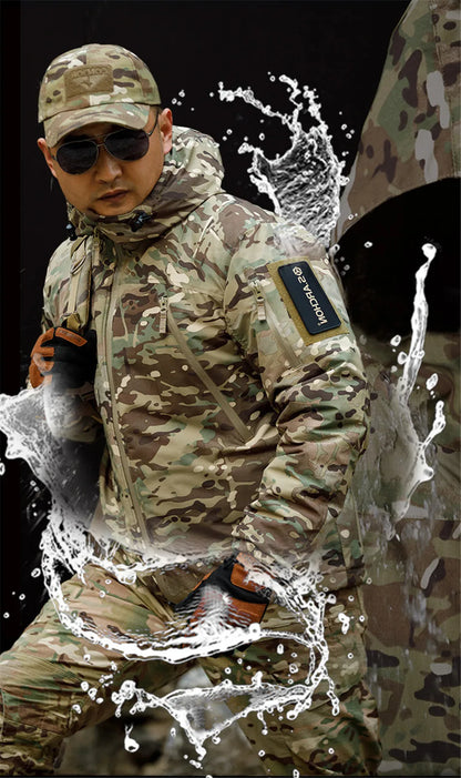 Men's Tactical Camo Jacket: Windproof, Waterproof, Softshell Coat