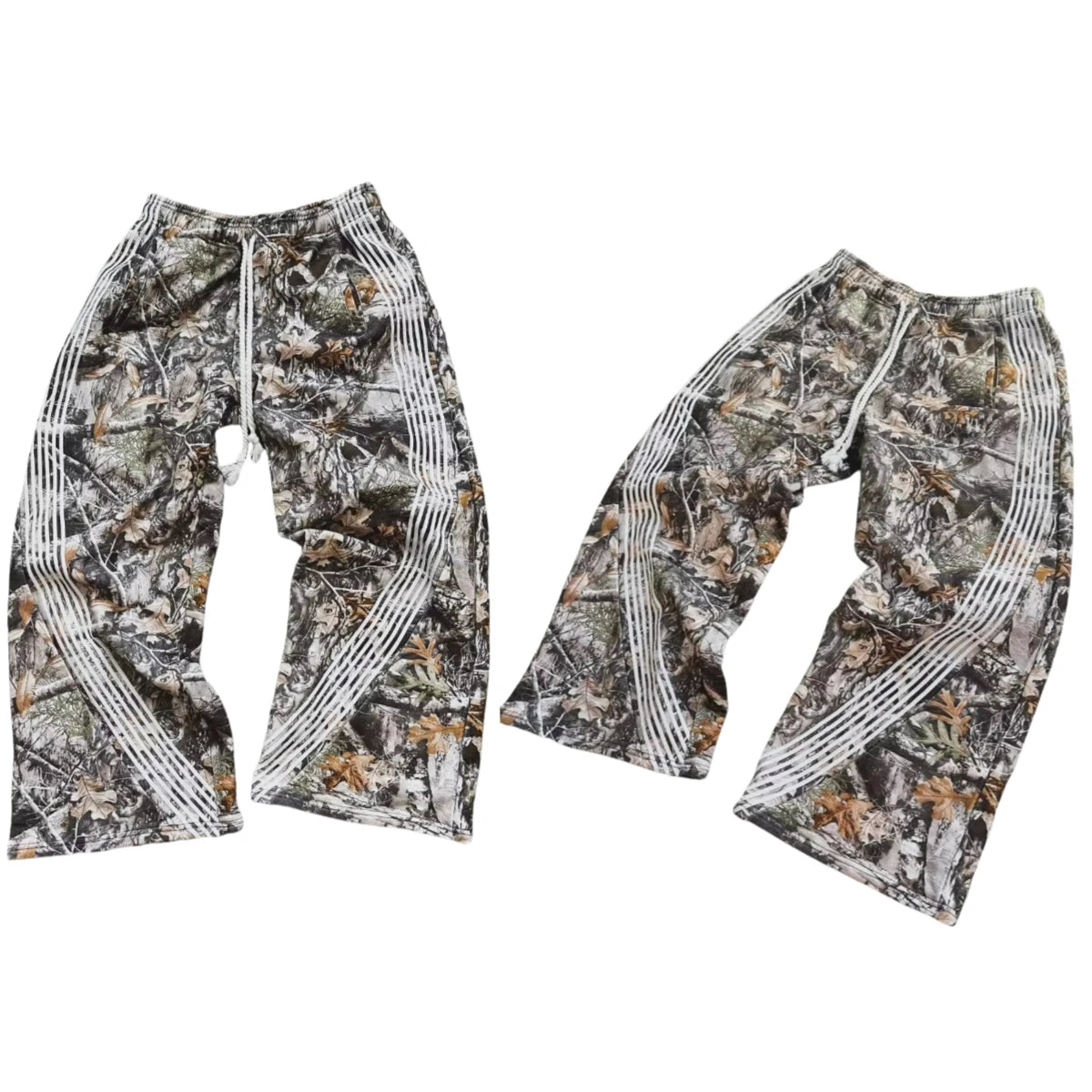 Y2K Camo Sweatpants Gothic Stripe Baggy Casual Jogging Trousers