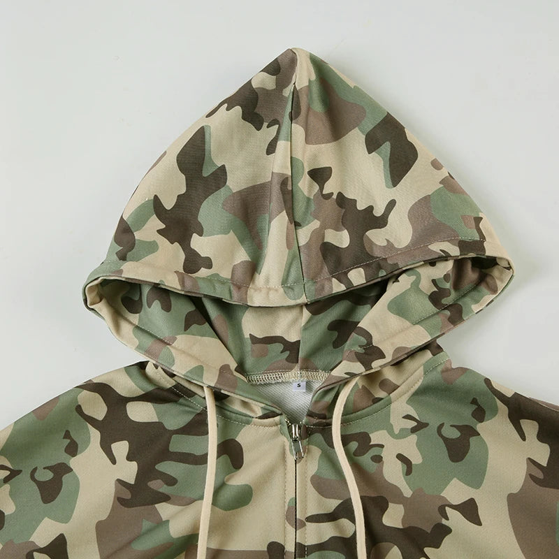 Women’s Camouflage Hoodie Coat | CuteandPsycho