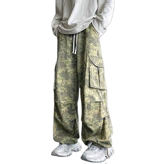 Men's Loose Camo Cargo Pants: Baggy Streetwear & Hip Hop Style