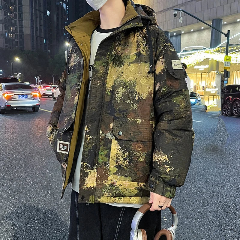 Camouflage Puffer Parkas Jackets 2024 Men's Parka Hooded Coat Male Parkas Winter Jacket Men Military Down Overcoat