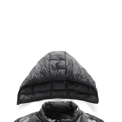 Men's Camo Heated Puffer Jacket | Outdoor Hooded Plus Size Coat