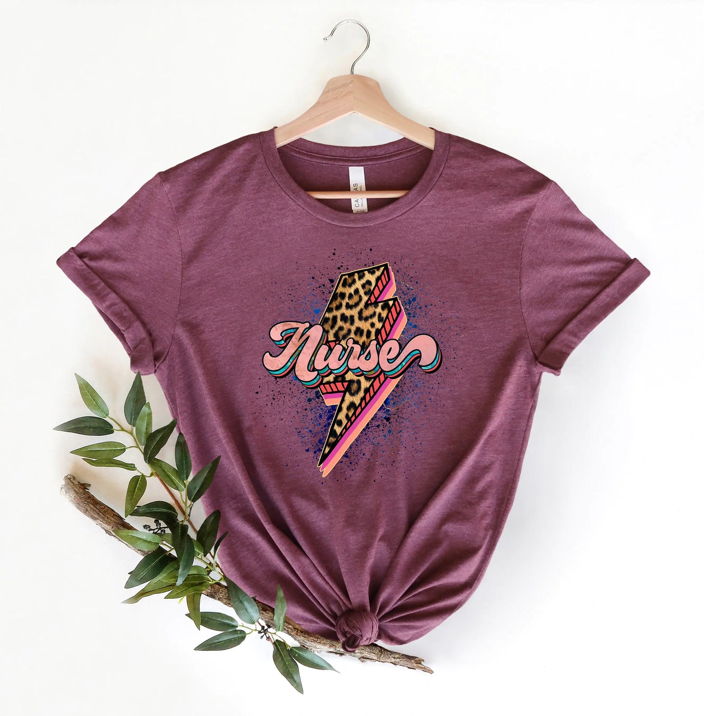 Leopard Thunder Nurse T-Shirt