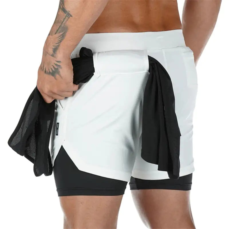 Camo 2-in-1 Running Shorts For Men