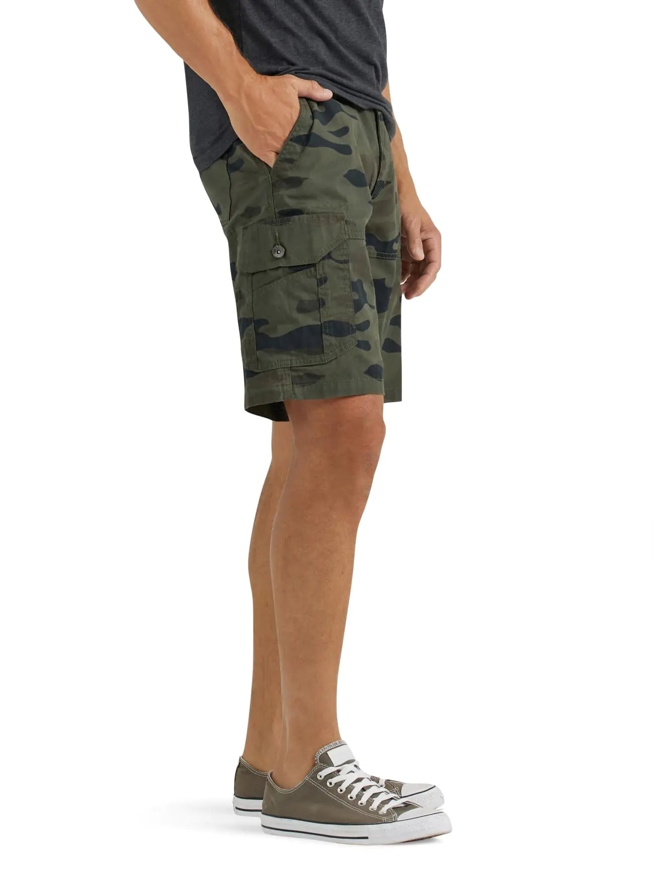 Lee Men's Extreme Motion Swope Cargo Short 38 Green Granite Camo