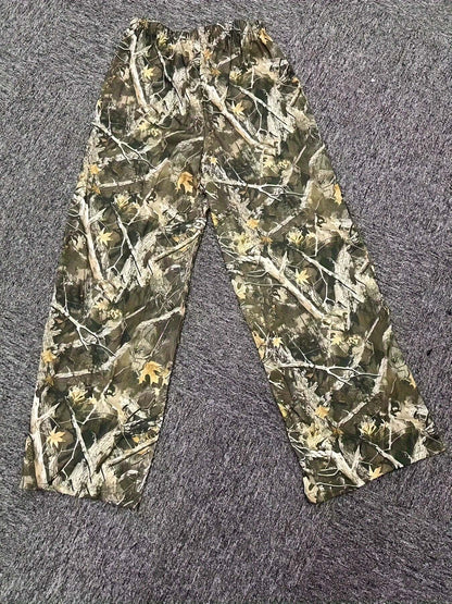 Women's Long Pants | Maple Leaf Camo Print Casual Loose Fit