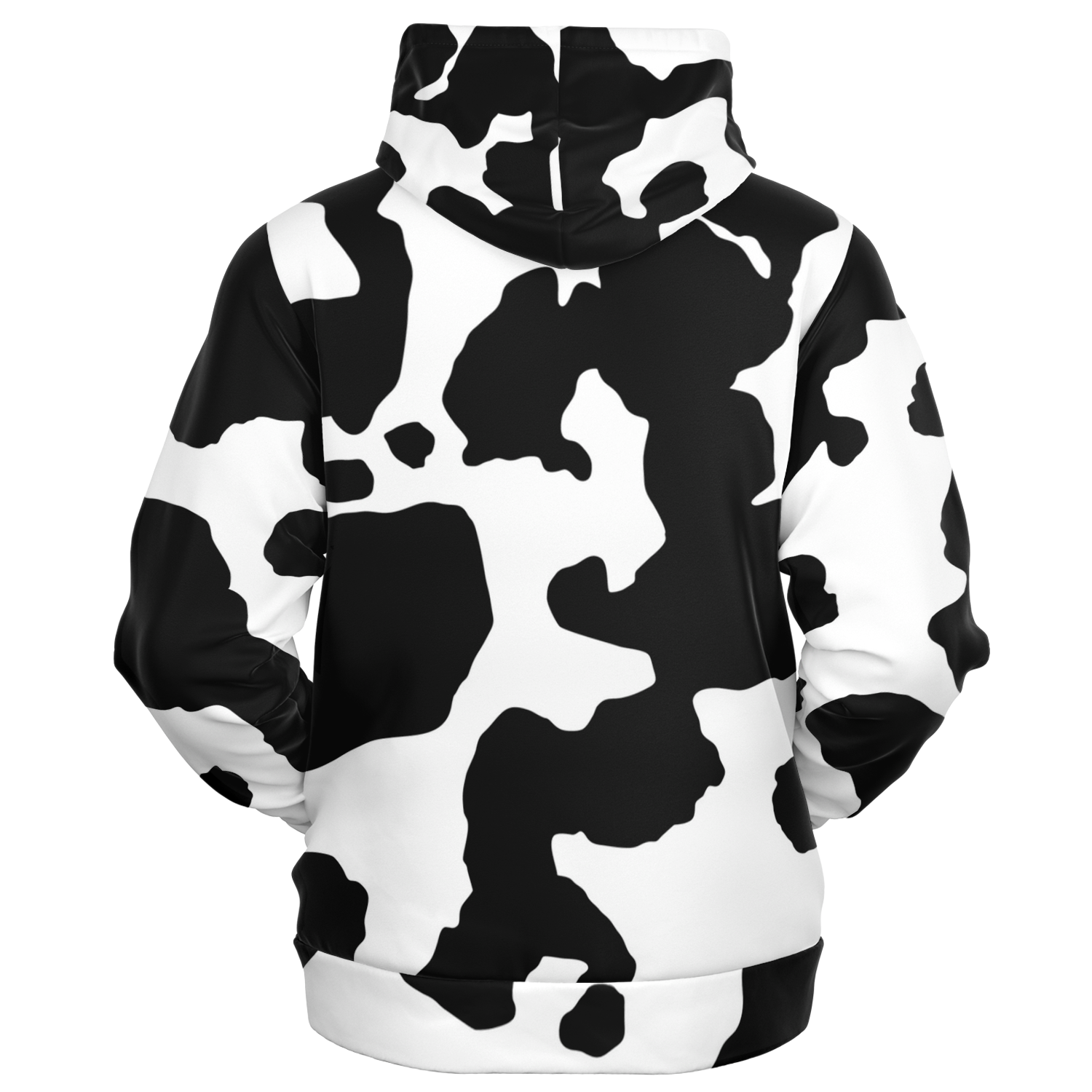 Zip-Up Hoodie | Black & White Camouflage