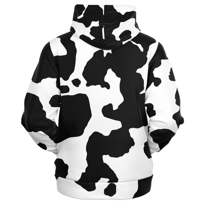 Zip-Up Hoodie | Black & White Camouflage