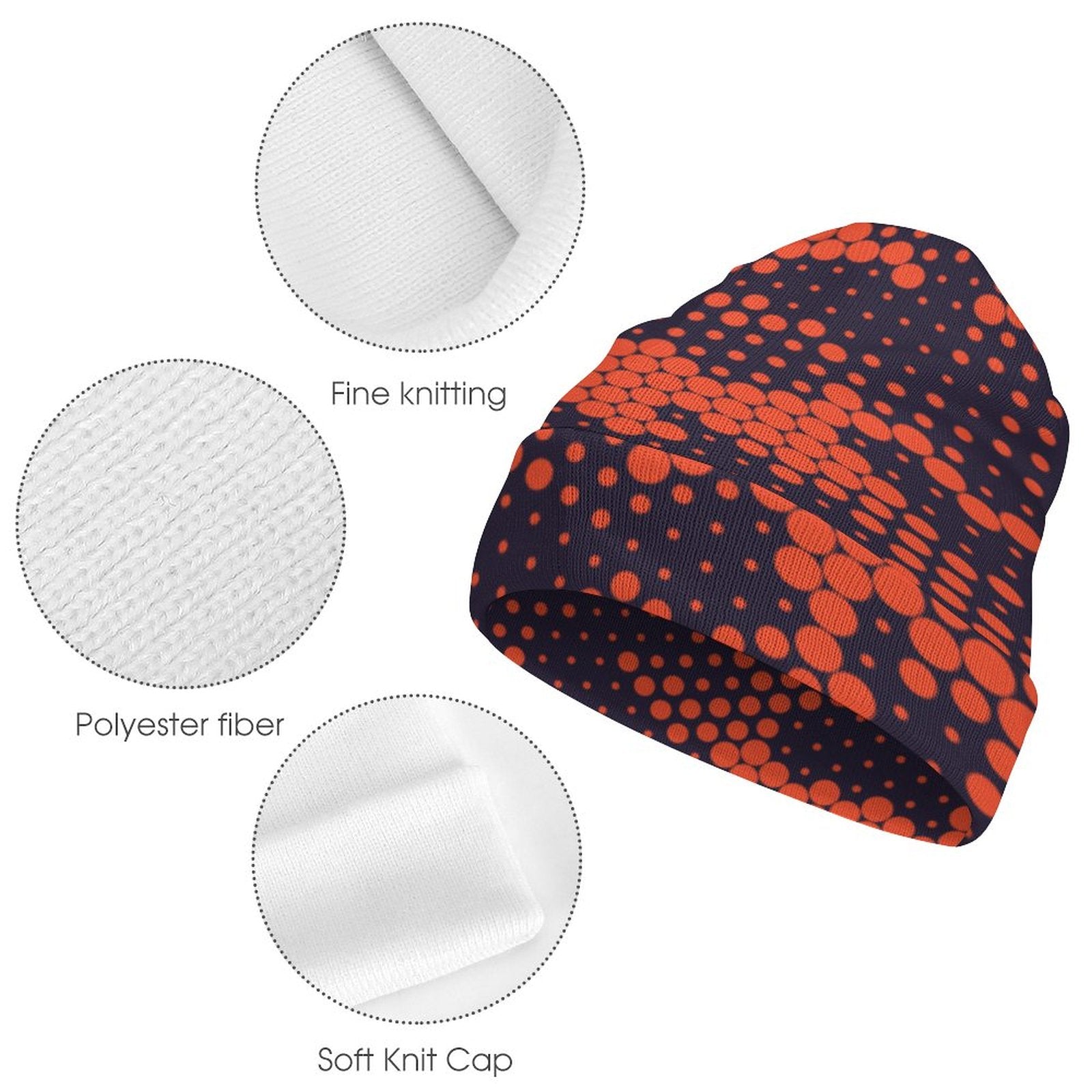 Camo Beanie | Orange & Blue Digital Camouflage