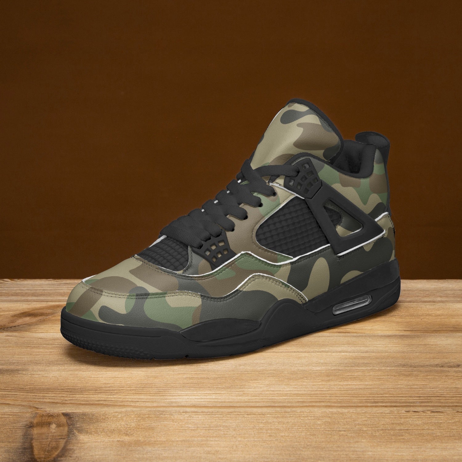 Camo Jordans AJ4 | Military Brown Camouflage