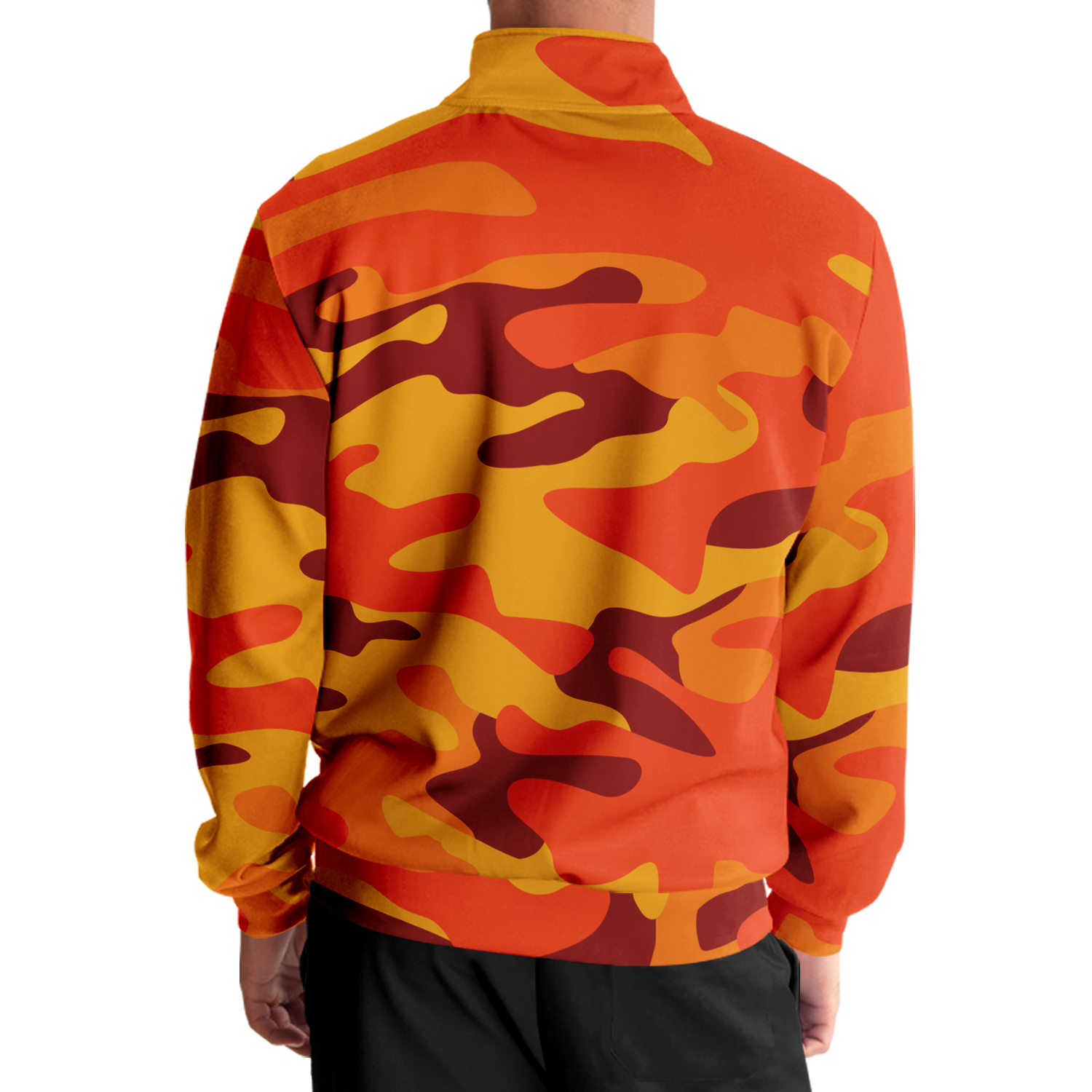 Camo Track Jacket | Orange & Red Camouflage