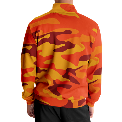 Camo Track Jacket | Orange & Red Camouflage