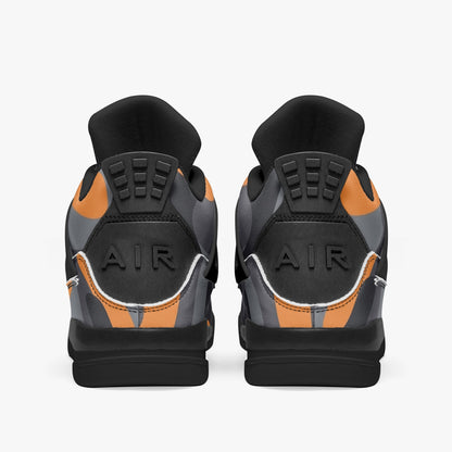 Camo Jordans AJ4 | Orange, Black and Gray Camouflage