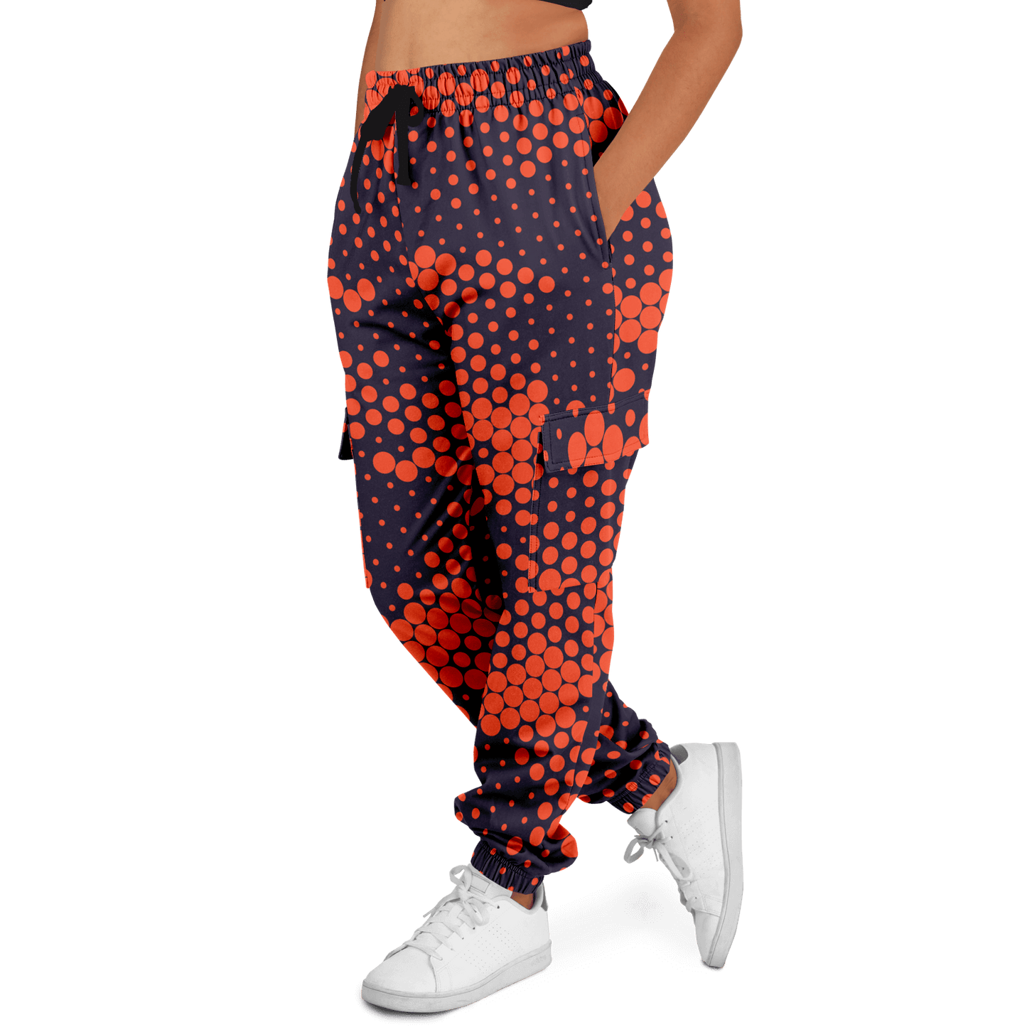 Camo Cargo Pants | Unisex | Orange & Blue Digital