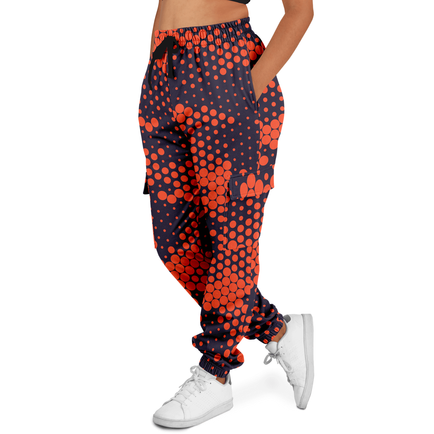 Camo Cargo Pants | Unisex | Orange & Blue Digital