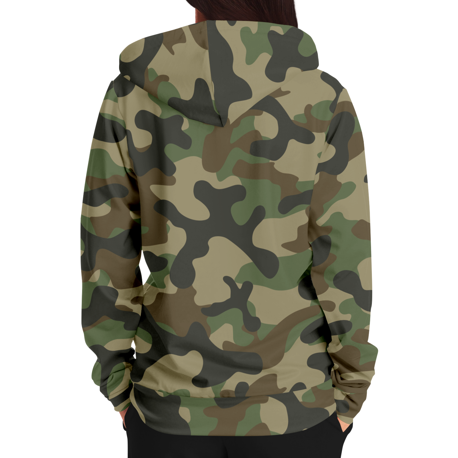 Zip-Up Hoodie | Military Brown Camouflage