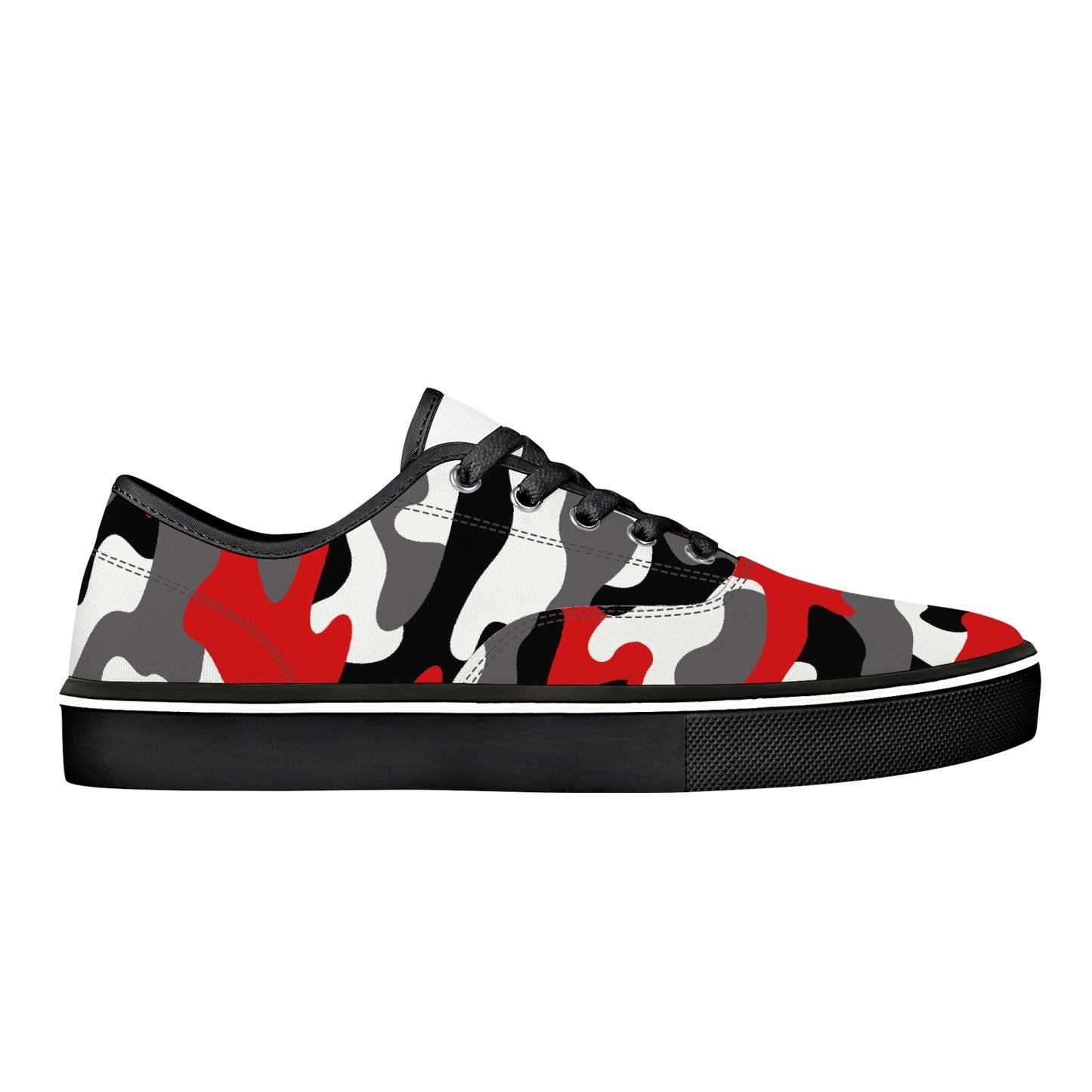 Camo Skate Shoes | Red, Black, and White Camouflage