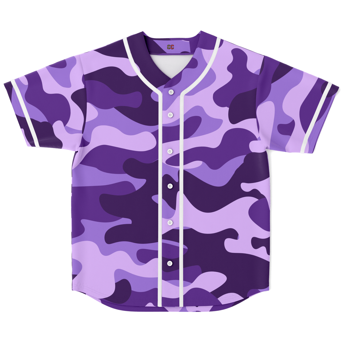 Camo Baseball Jersey | Purple, Blue & Mauve Camouflage