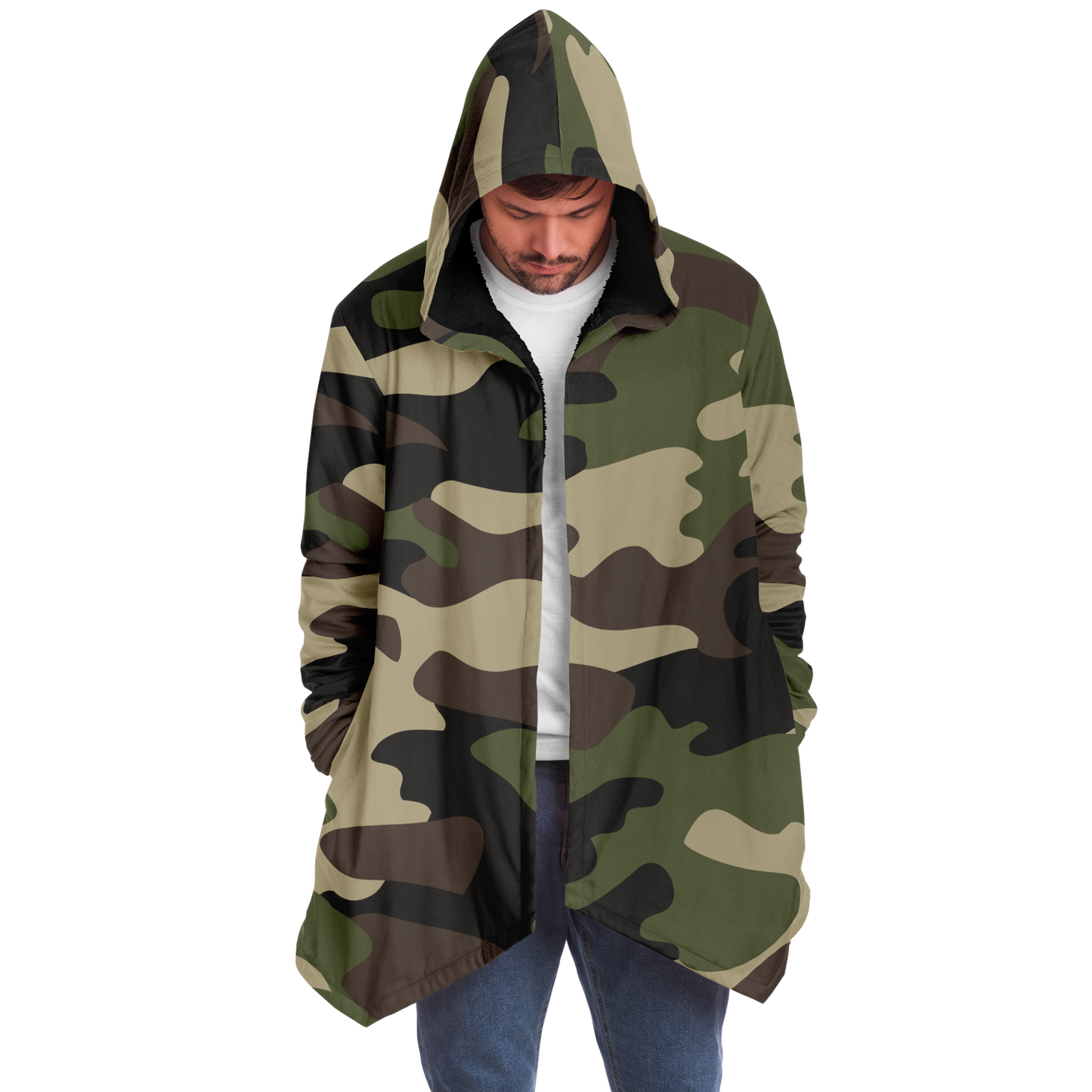 Camo Cloak | Classic Green Camouflage | Microfleece