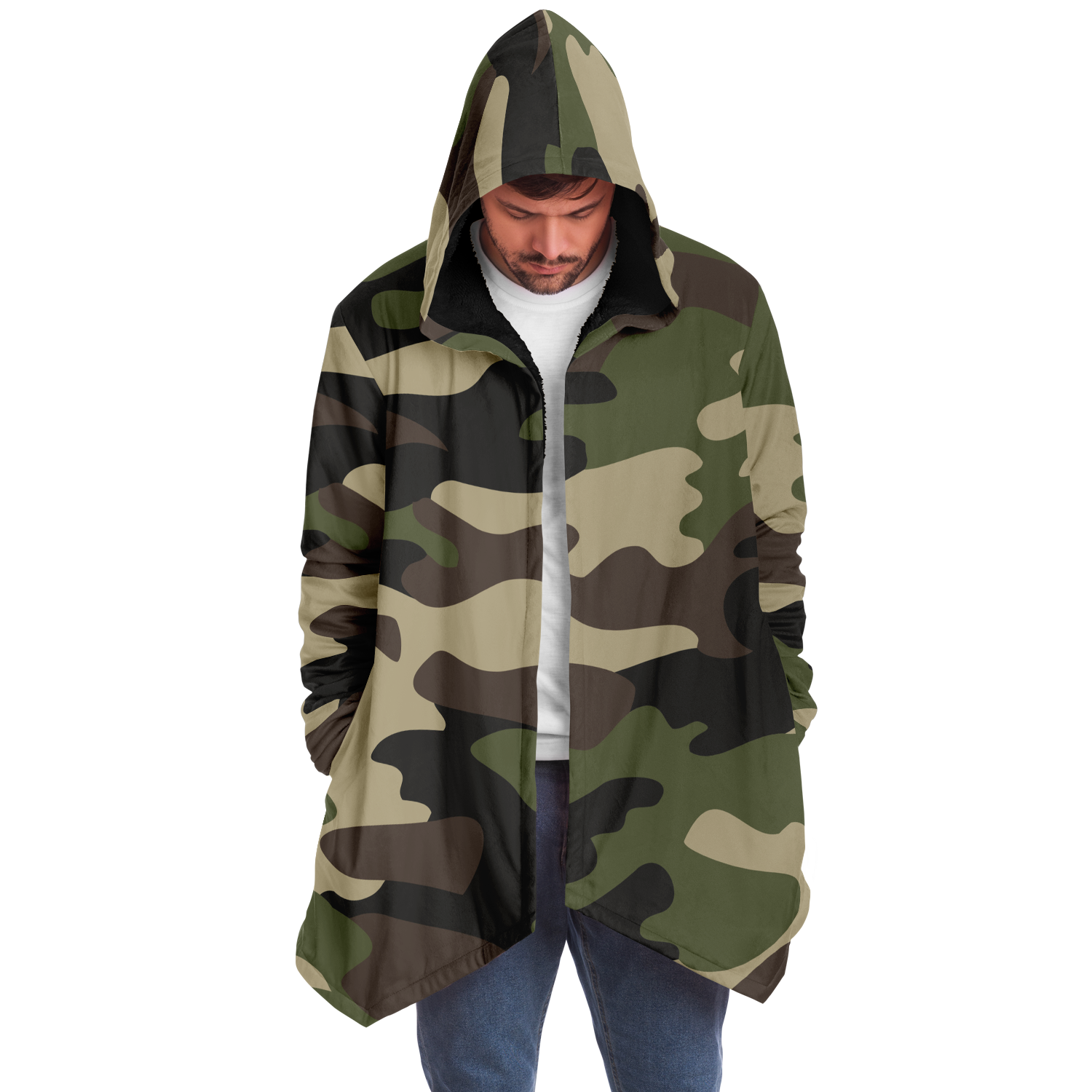 Camo Cloak | Classic Green Camouflage | Microfleece