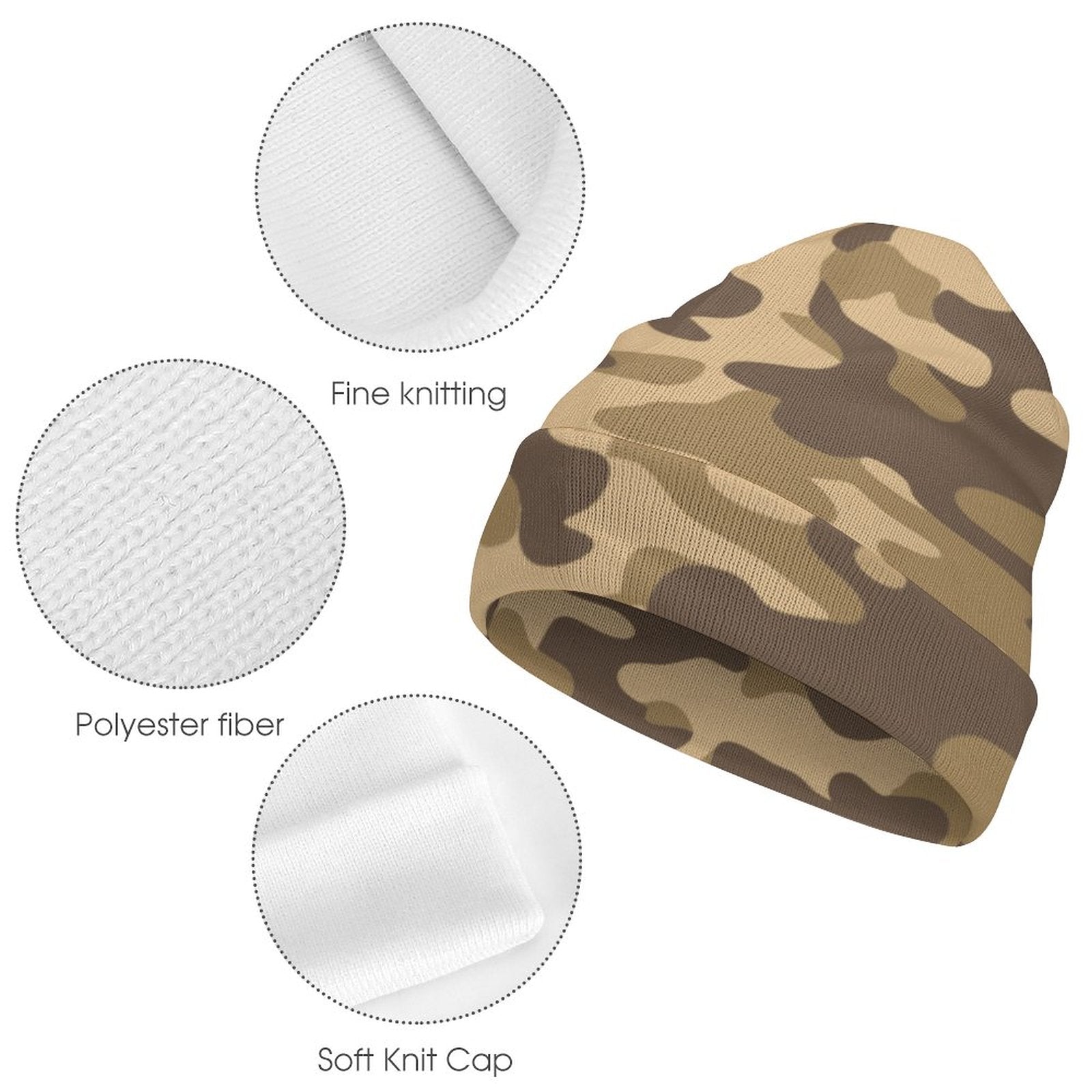 Camo Beanie | Khaki Camouflage