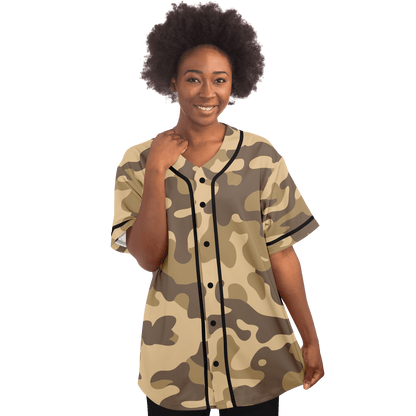 Camo Baseball Jersey | Khaki Camouflage