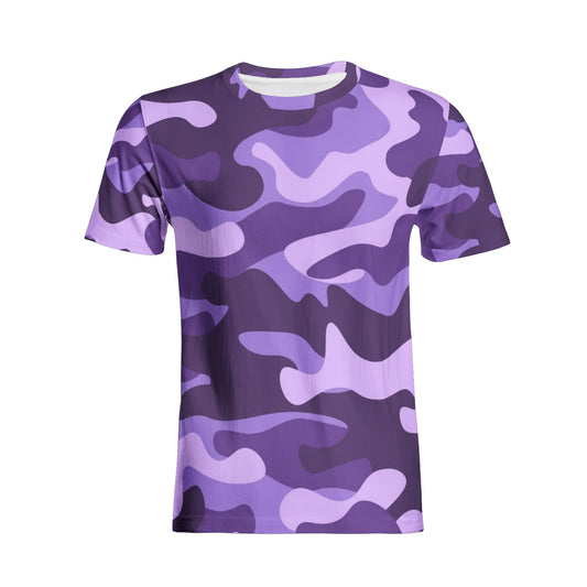 Camo T-shirt | Cotton | Unisex | Purple, Blue, and Mauve