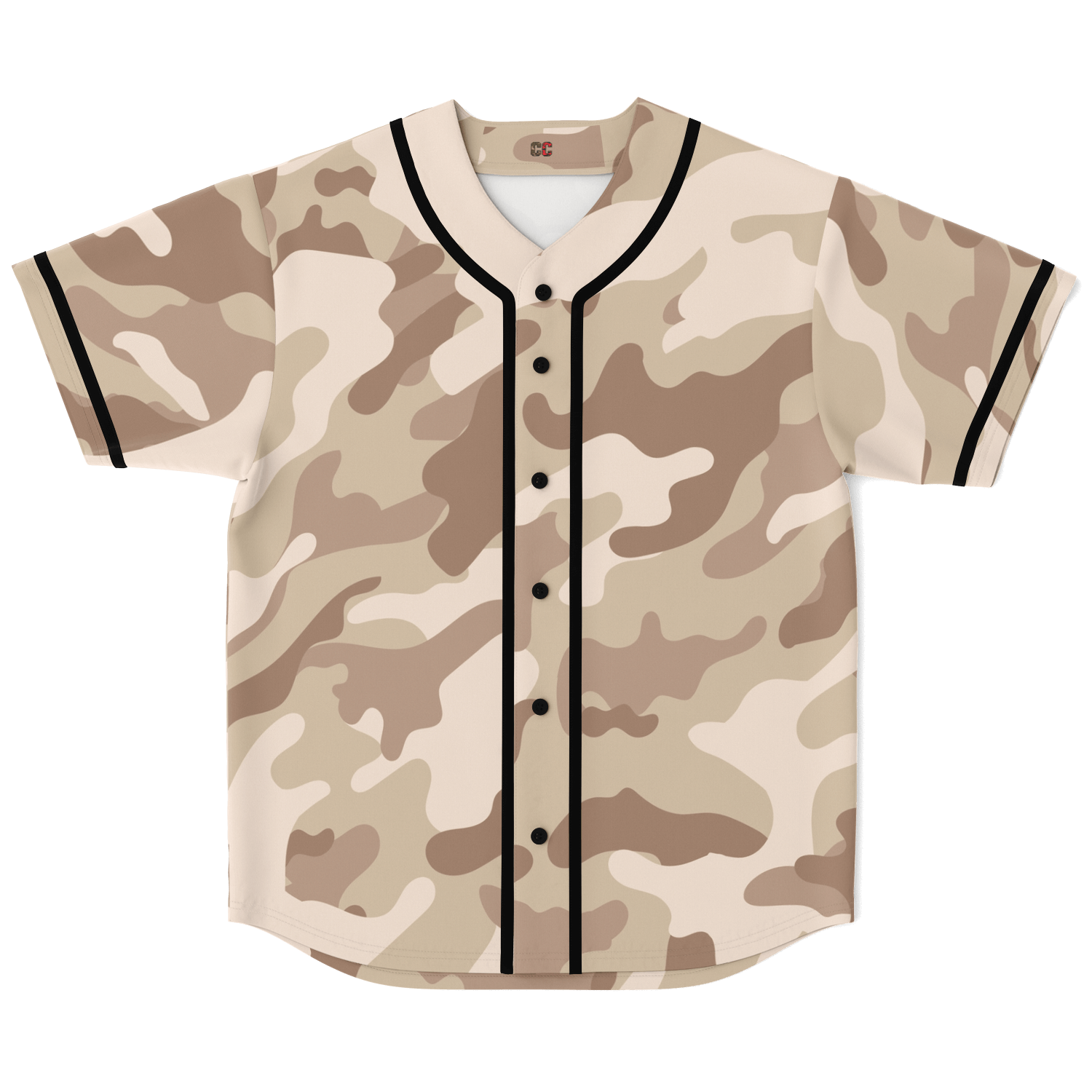 Camo Baseball Jersey | Brown Desert Camouflage