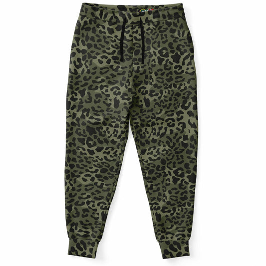 Soft, Lightweight Leopard Joggers in Shades of Green & Brown | Camo Colors