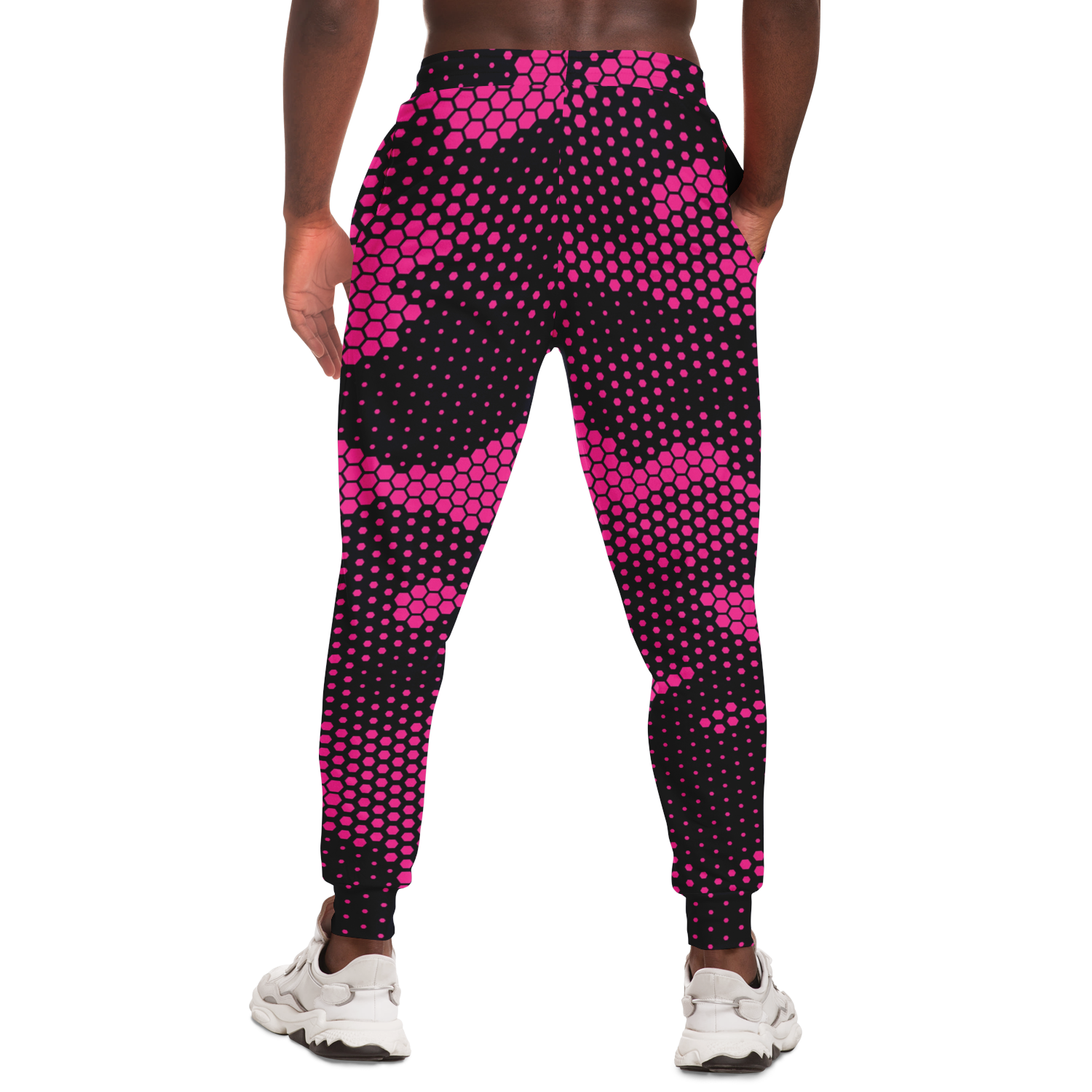 Camo Sweatpants | Unisex | Pink Digital Dotted Hexagonal