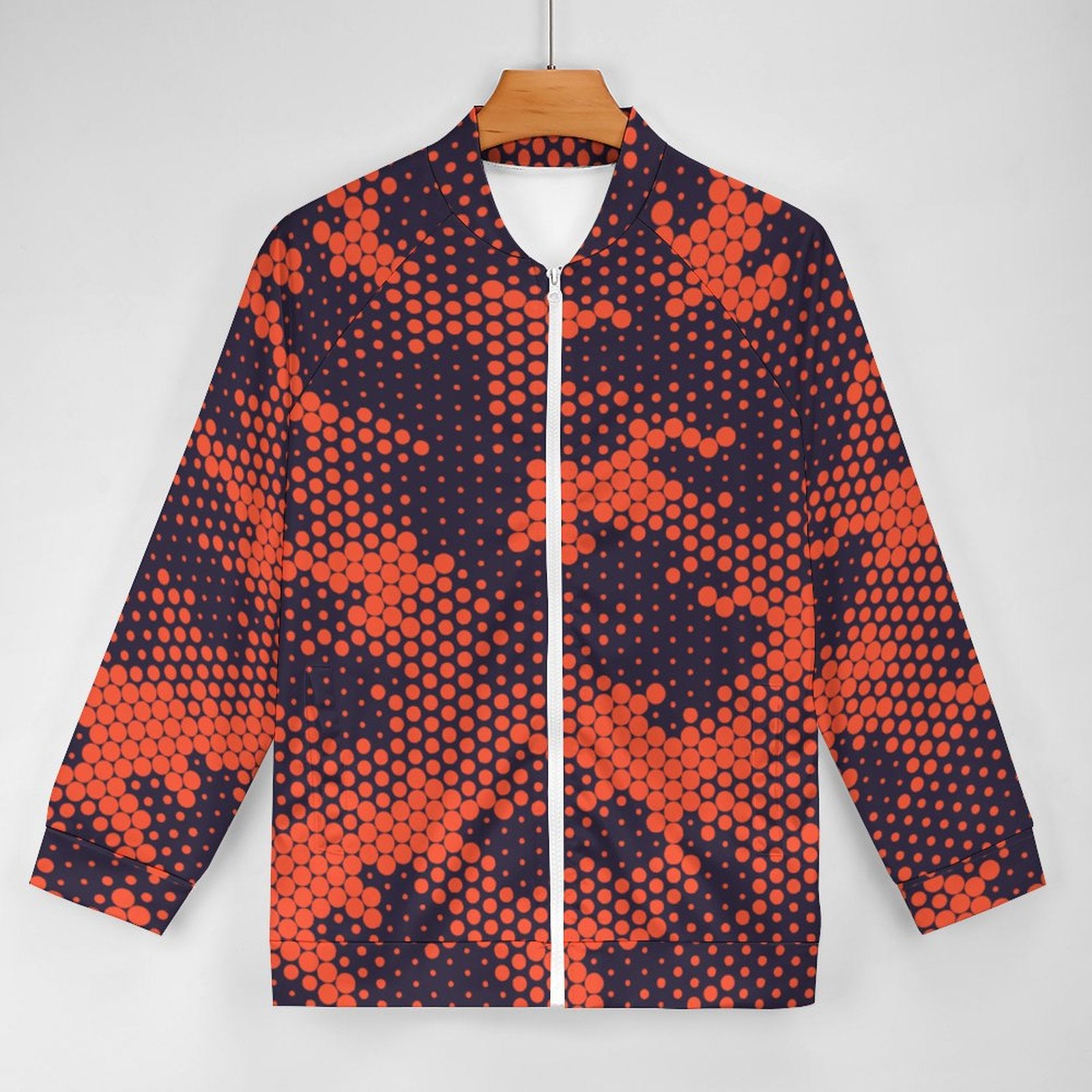 Camo Shirt | Raglan Zip-up | Orange and Blue Digital