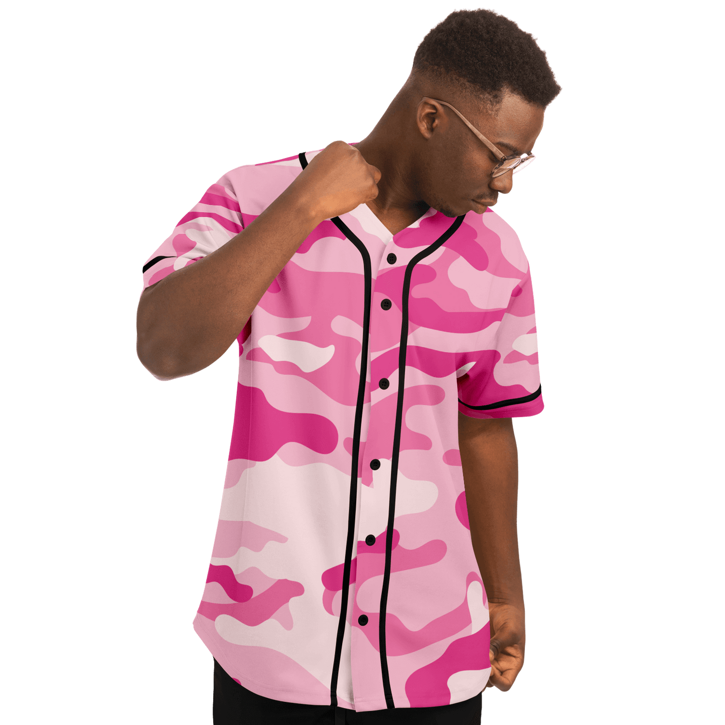 Camo Baseball Jersey | Lavender Pink Camouflage