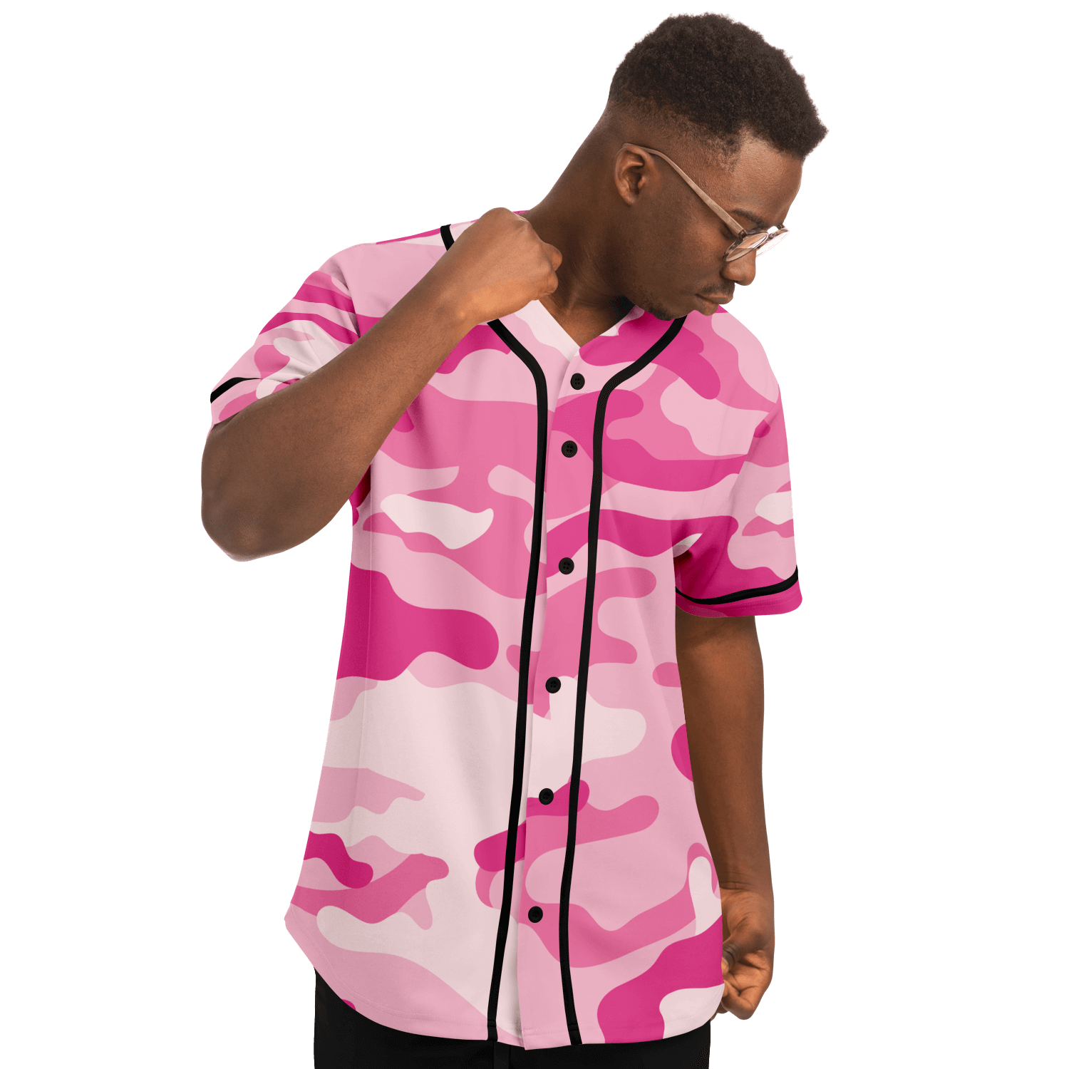 Camo Baseball Jersey | Lavender Pink Camouflage