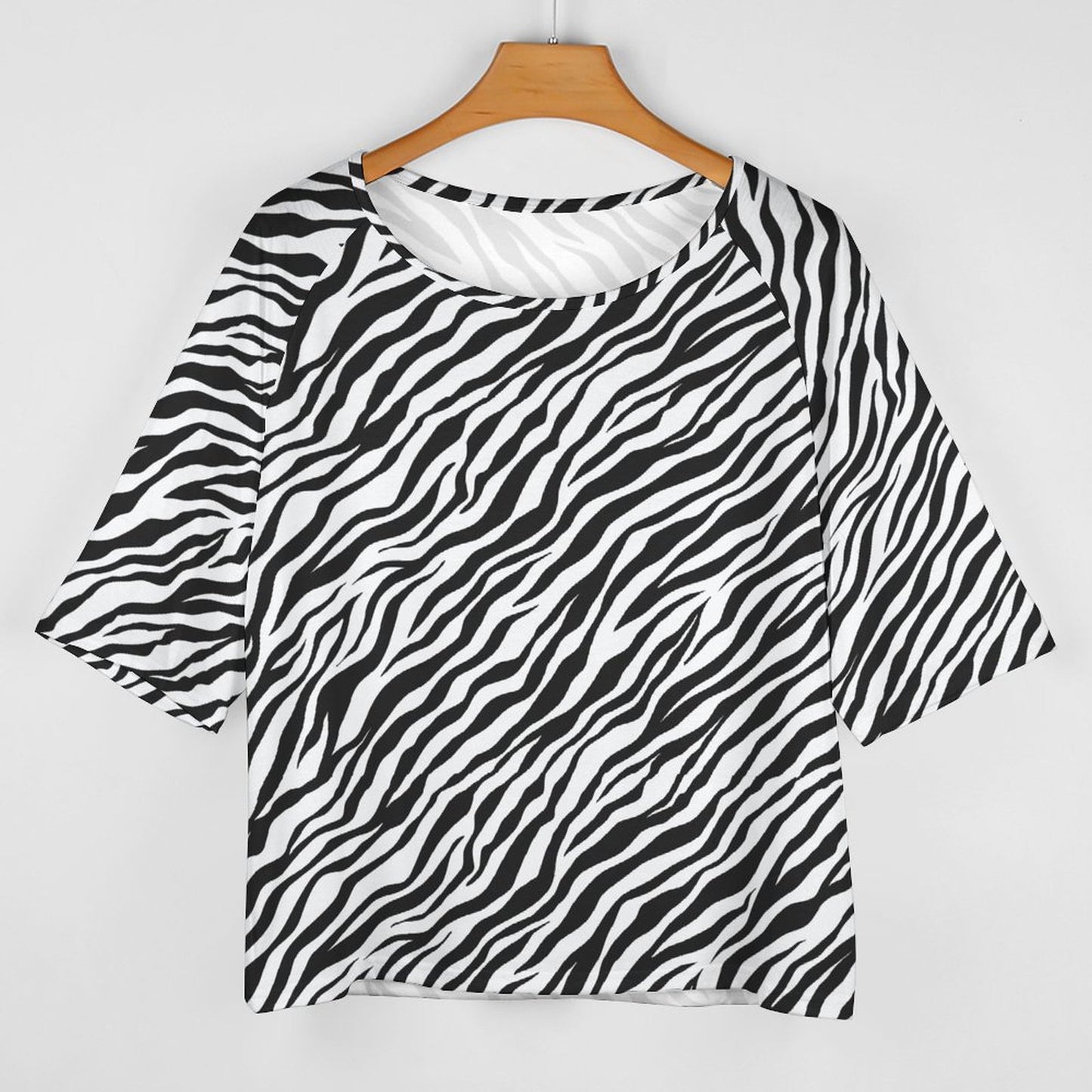 Off The Shoulder Top | Black and White Zebra Shirt