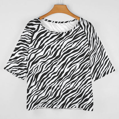 Off The Shoulder Top | Black and White Zebra Shirt