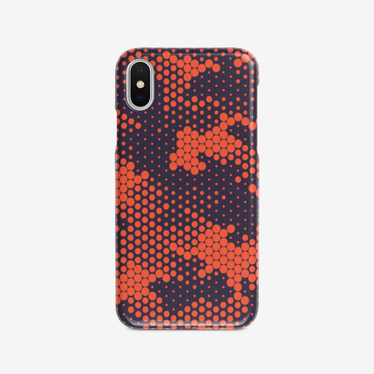 Camo Phone Case | iPhone | Orange & Blue Camouflage