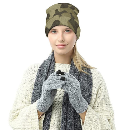 Camo Beanie | Green Fabric Camouflage