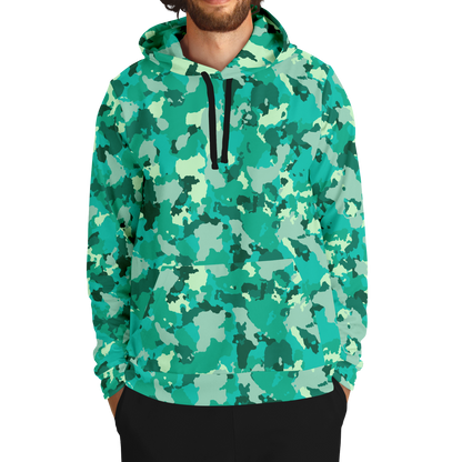 Cyan Green Camo Hoodie | Military Camouflage